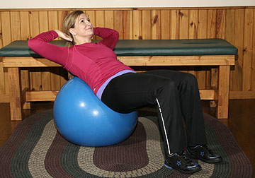 Exercise Ball Crunches