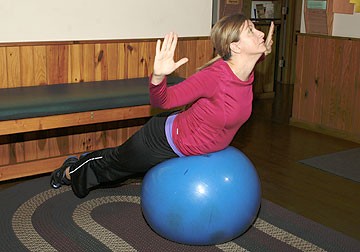 Exercise Ball Hyperextensions