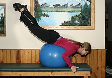 Exercise Ball Hyperextensions